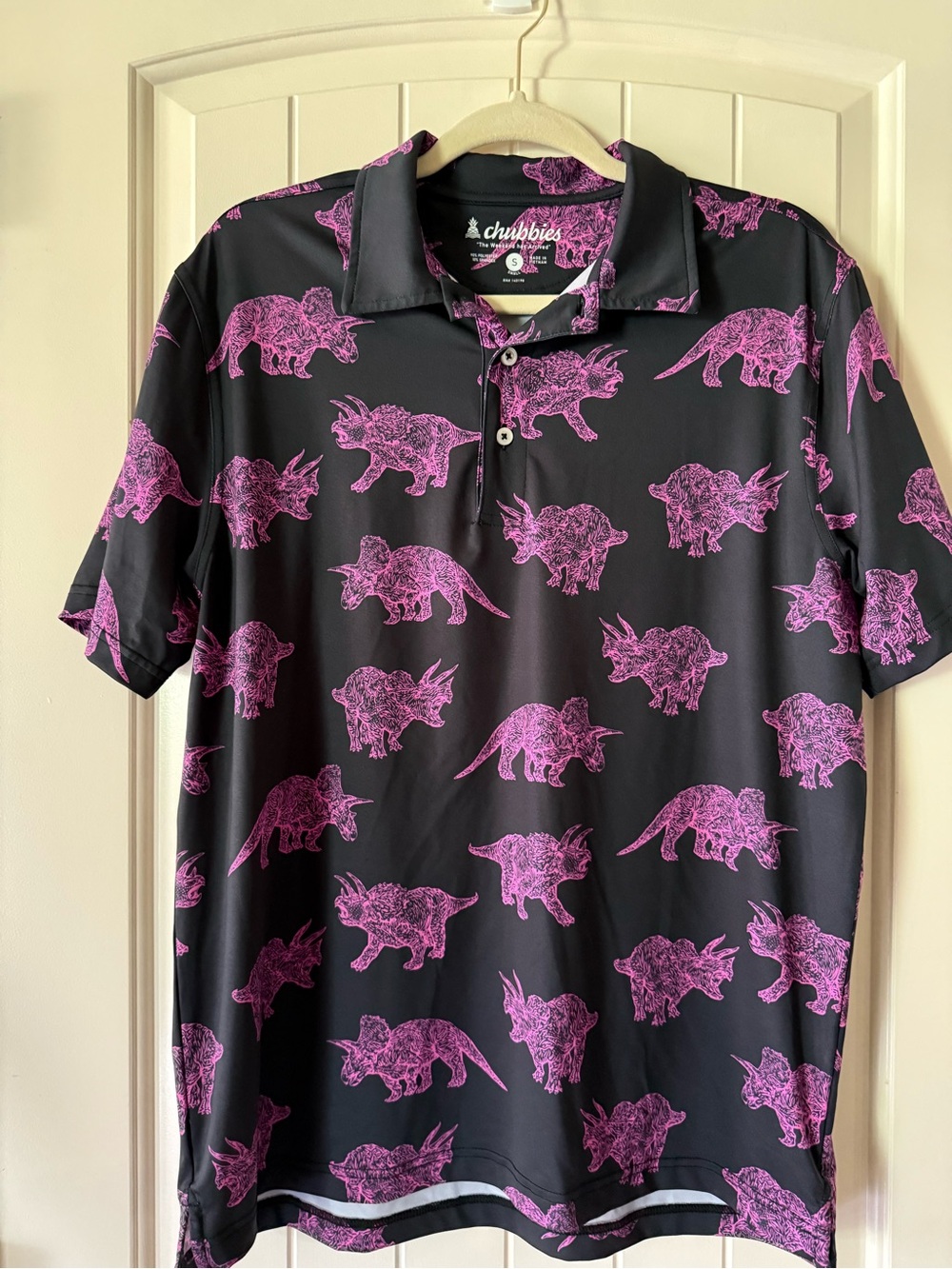 Chubbies 'The Tricera' Performance Men's Short Sleeve Golf Polo Shirt NWOT